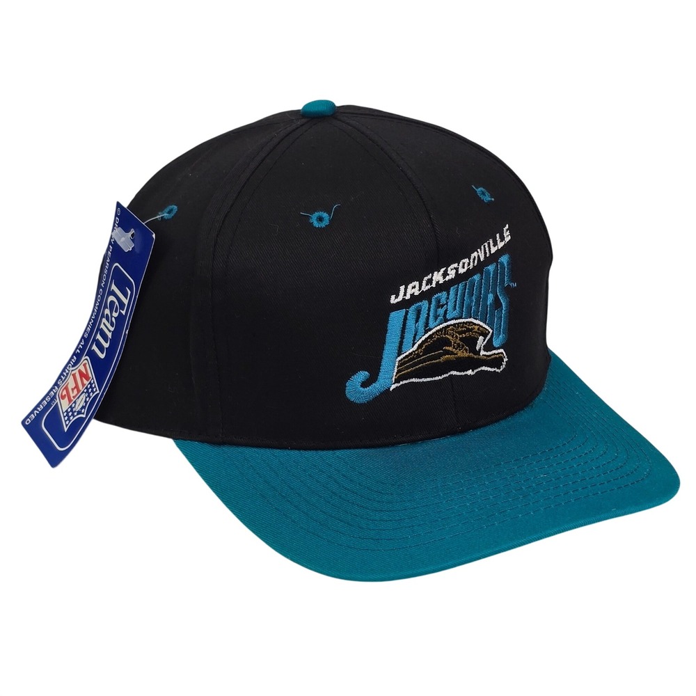 Drew Pearson Jacksonville Jaguars Snapback Hat Black Teal Vintage NFL Cap NWT